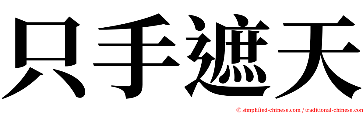 只手遮天 serif font
