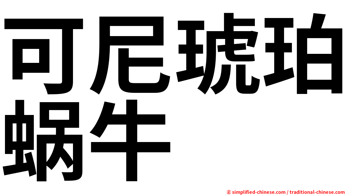 可尼琥珀蜗牛