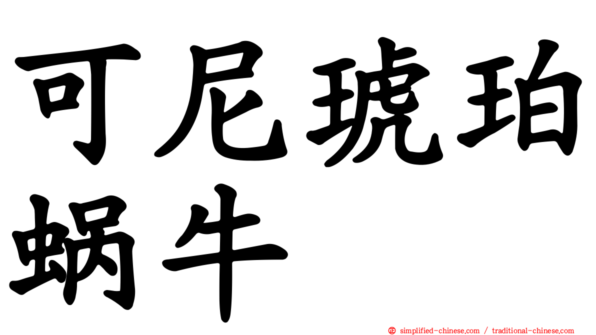 可尼琥珀蜗牛