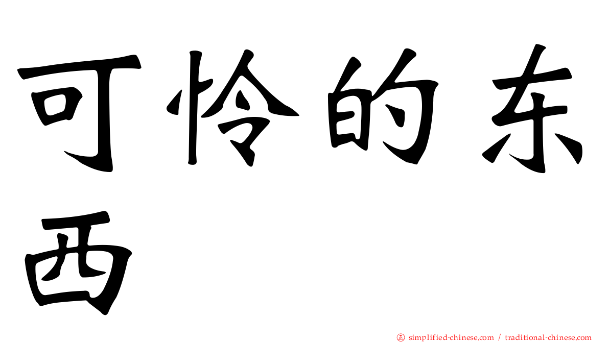 可怜的东西