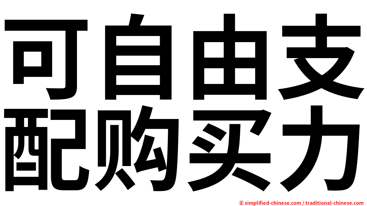 可自由支配购买力