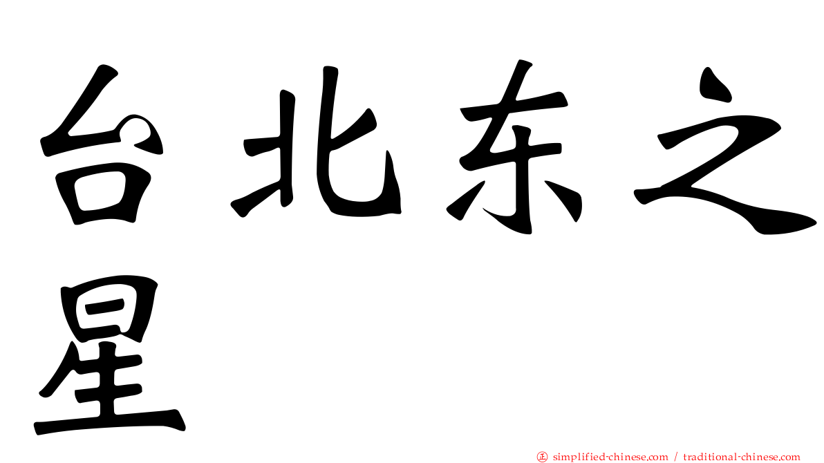 台北东之星