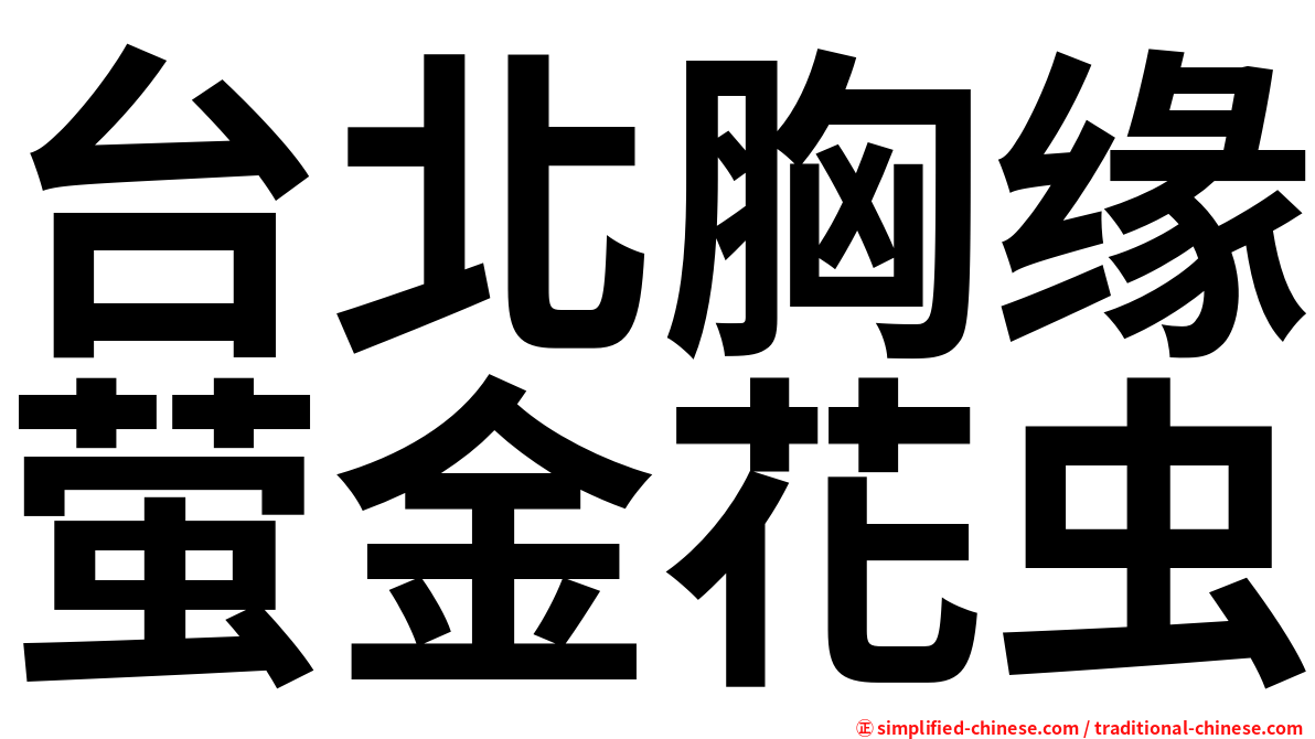 台北胸缘萤金花虫