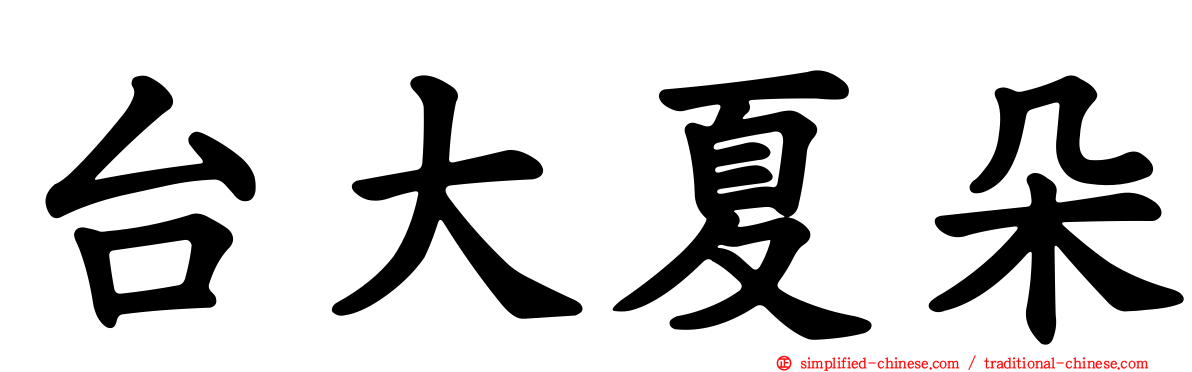 台大夏朵