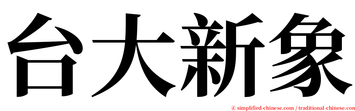 台大新象 serif font