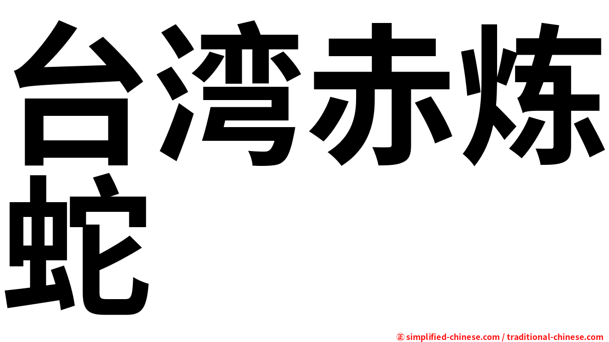 台湾赤炼蛇
