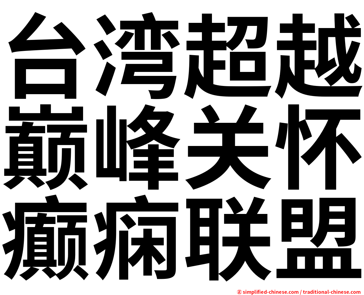 台湾超越巅峰关怀癫痫联盟