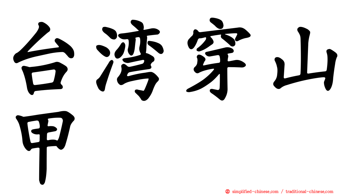 台湾穿山甲