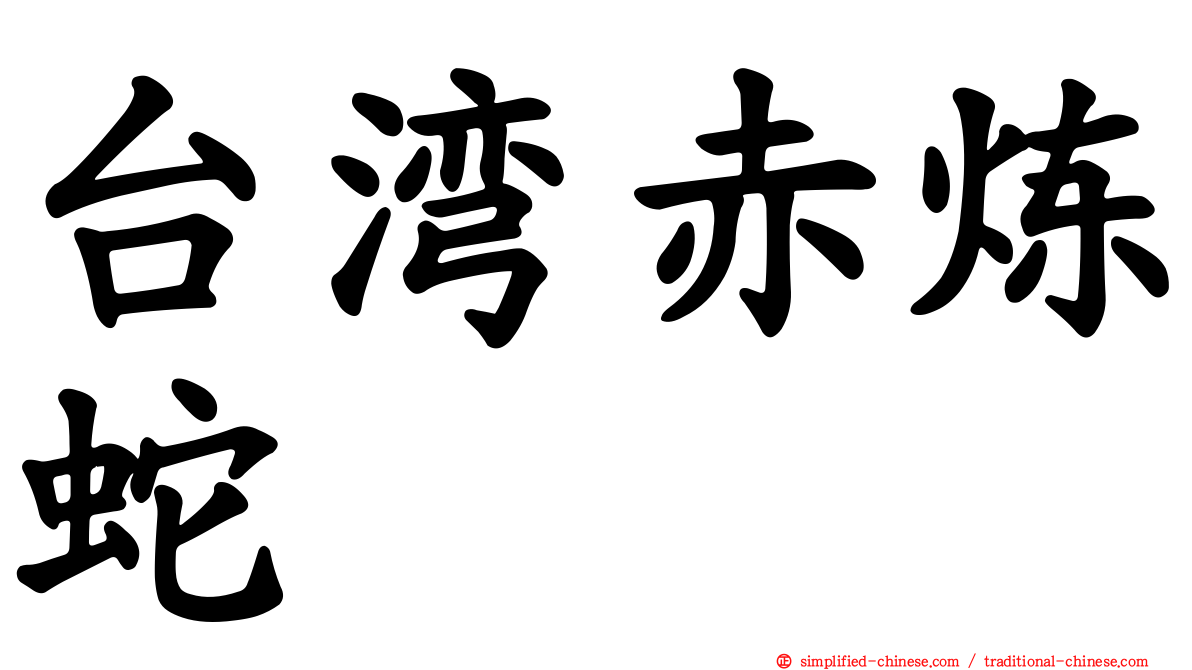 台湾赤炼蛇