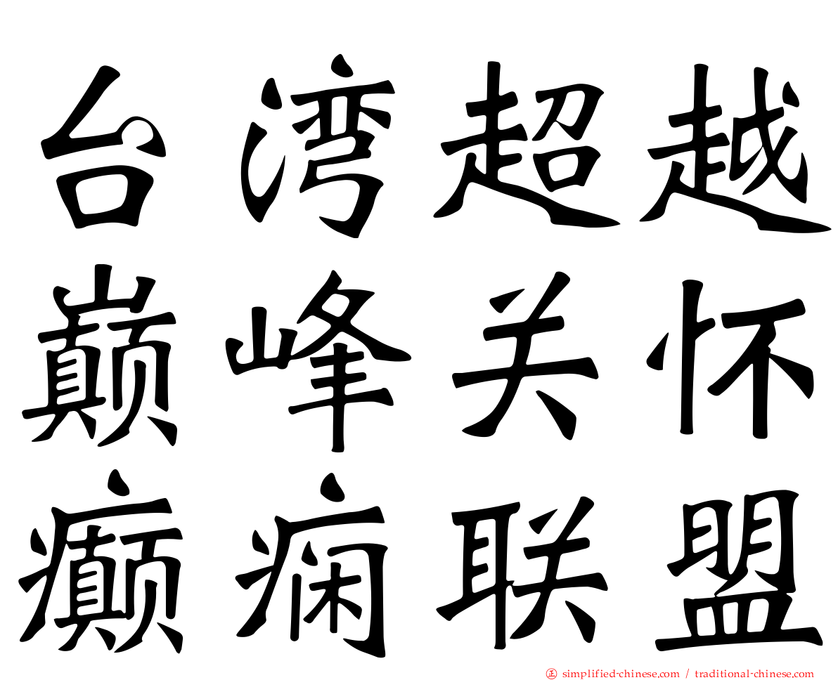 台湾超越巅峰关怀癫痫联盟