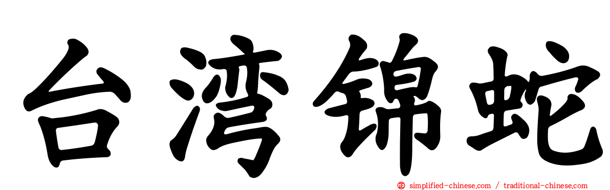 台湾锦蛇