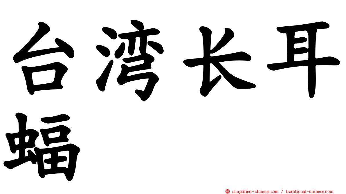 台湾长耳蝠