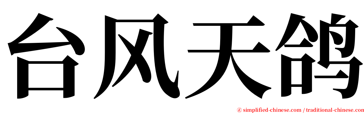 台风天鸽 serif font