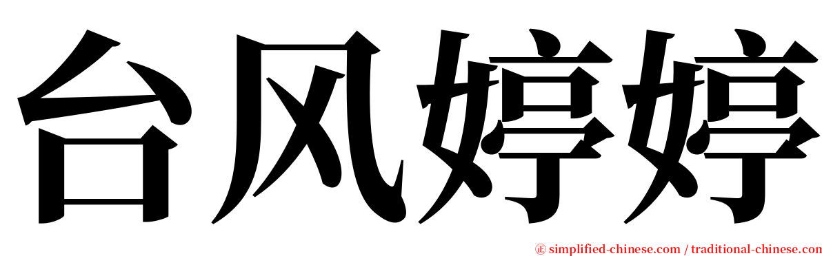 台风婷婷 serif font