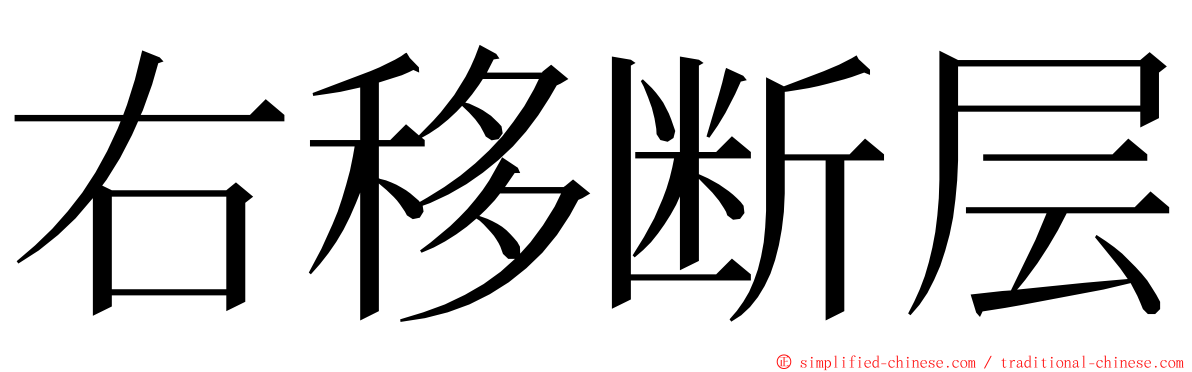 右移断层 ming font