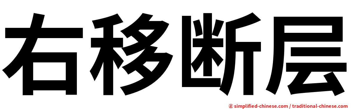 右移断层