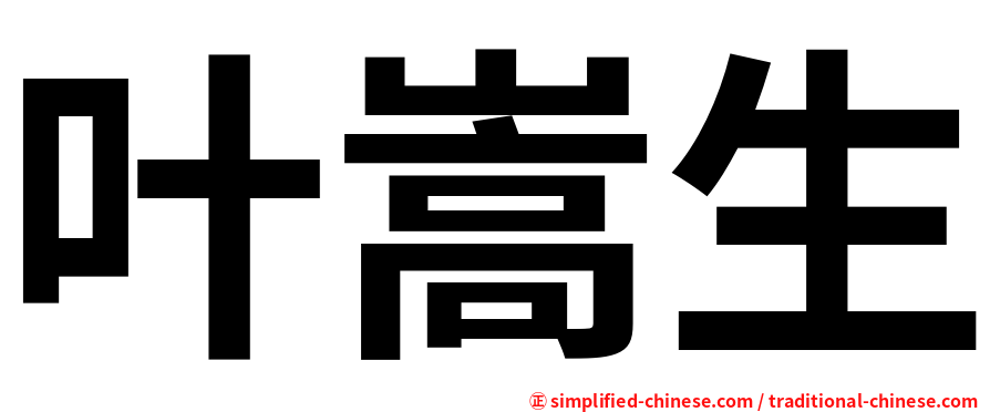 叶嵩生