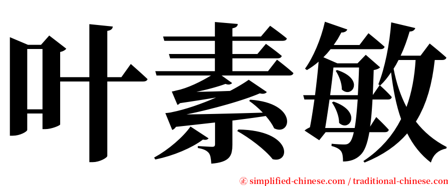 叶素敏 serif font
