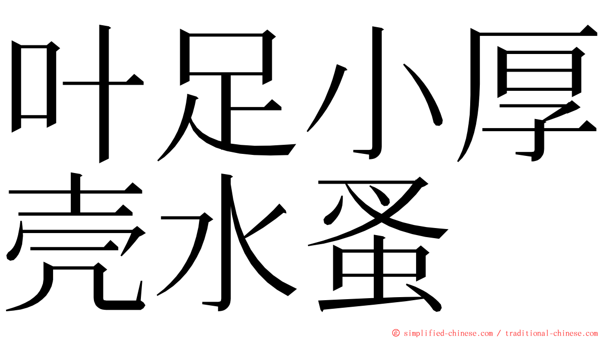 叶足小厚壳水蚤 ming font