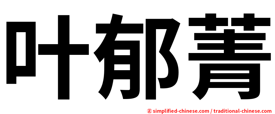叶郁菁