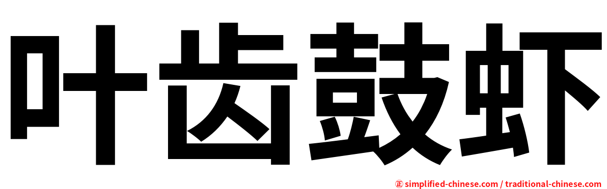 叶齿鼓虾