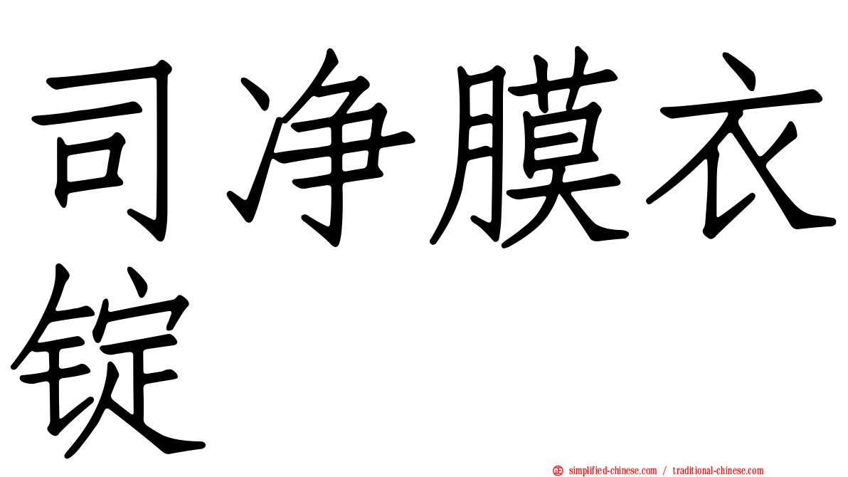 司净膜衣锭