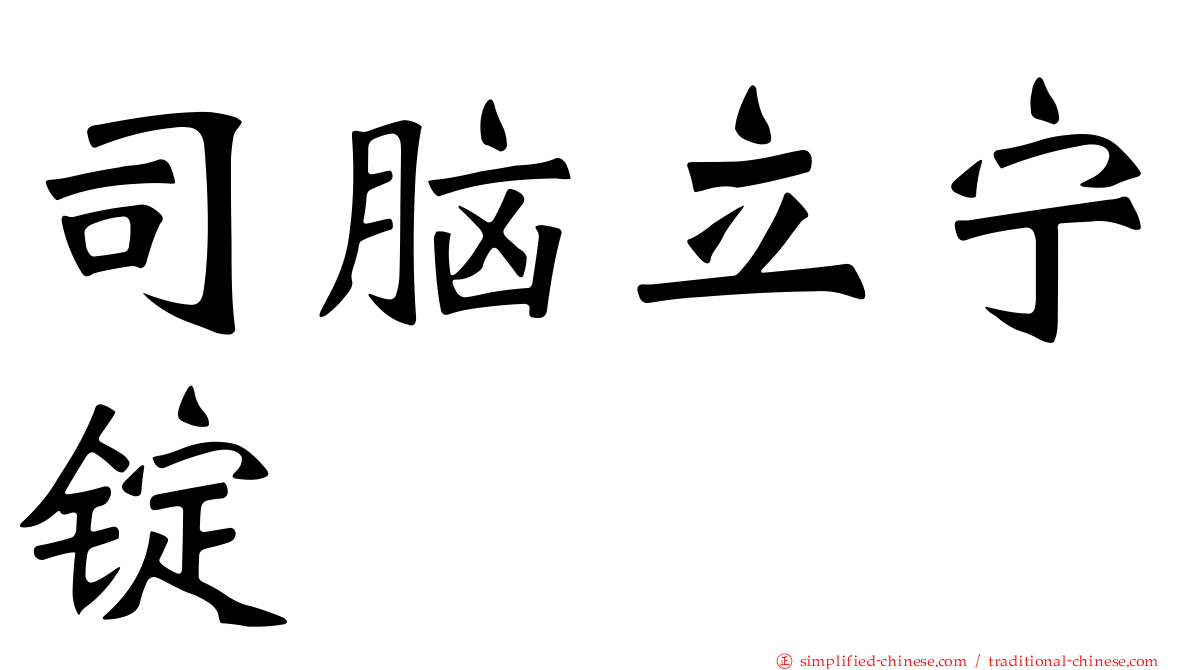 司脑立宁锭