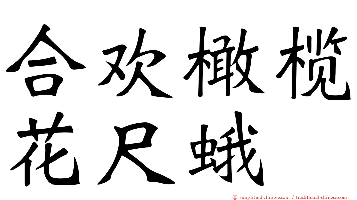 合欢橄榄花尺蛾