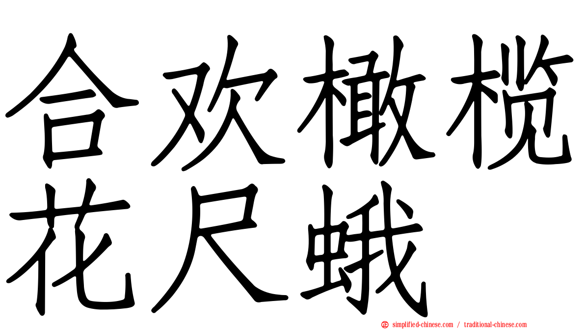 合欢橄榄花尺蛾