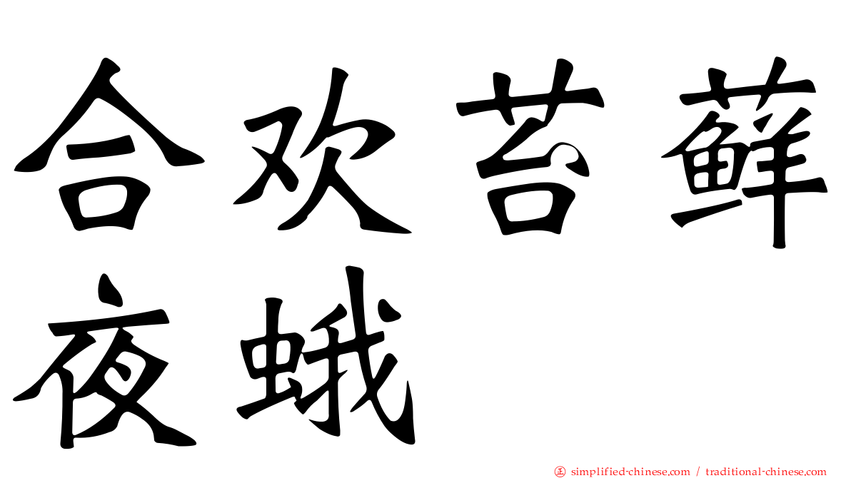 合欢苔藓夜蛾