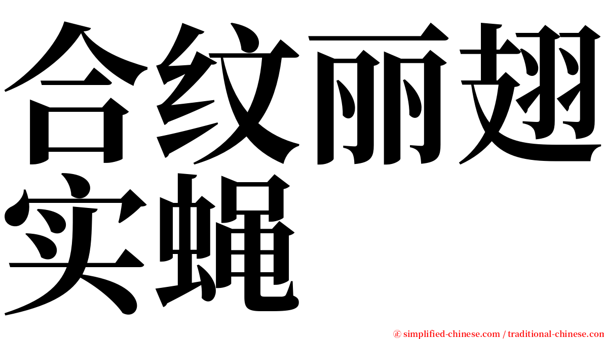 合纹丽翅实蝇 serif font