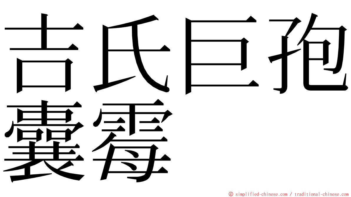 吉氏巨孢囊霉 ming font