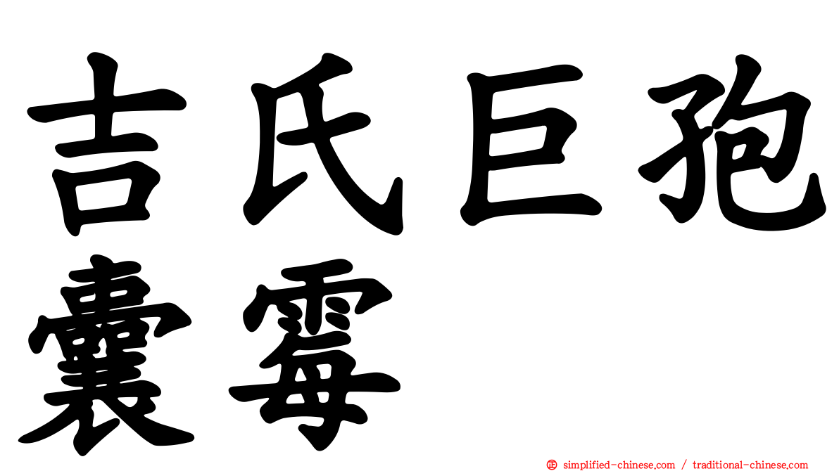 吉氏巨孢囊霉