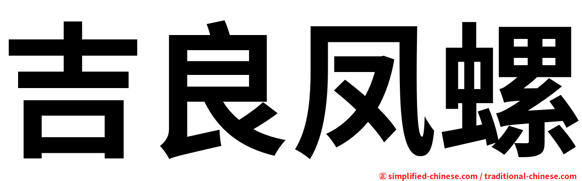 吉良凤螺