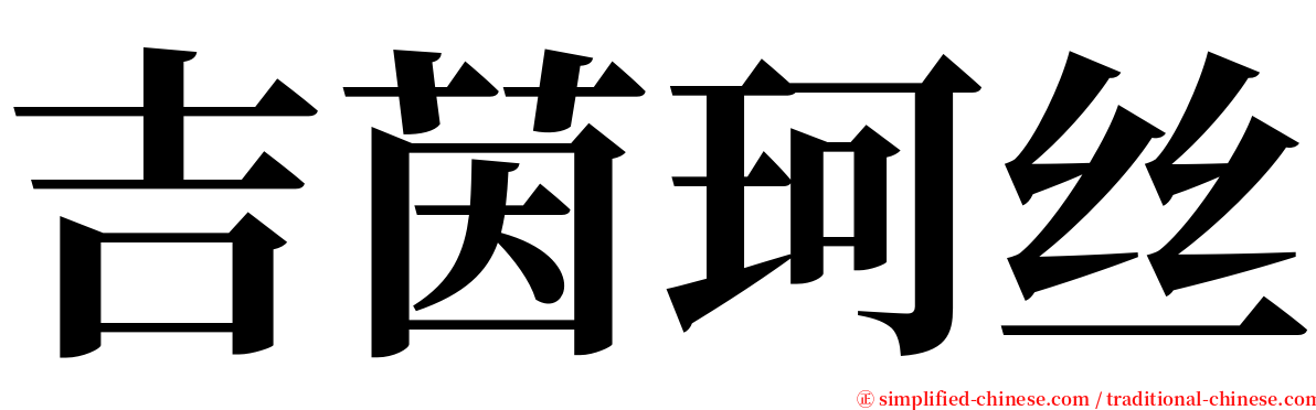 吉茵珂丝 serif font