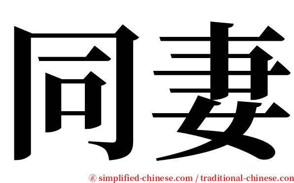 同妻 serif font