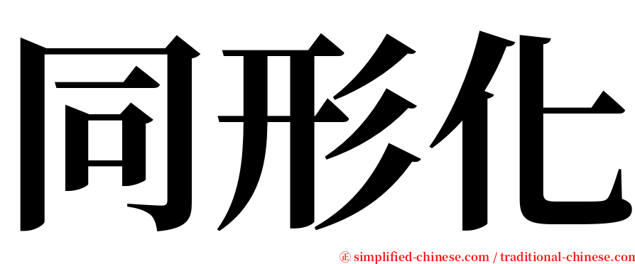 同形化 serif font