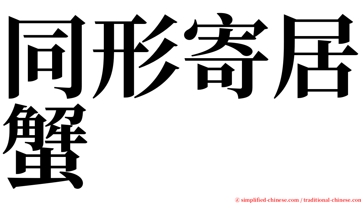 同形寄居蟹 serif font