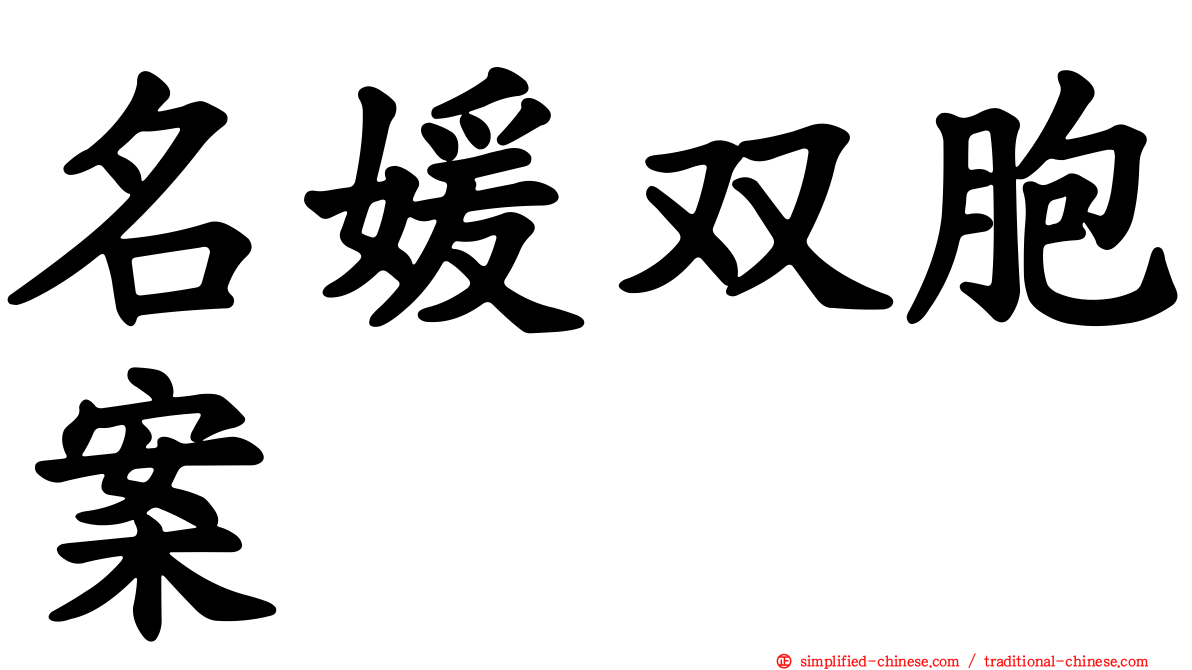 名媛双胞案