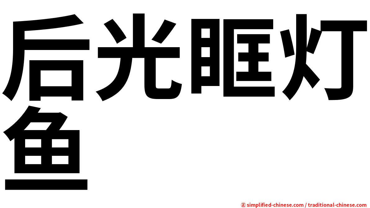 后光眶灯鱼