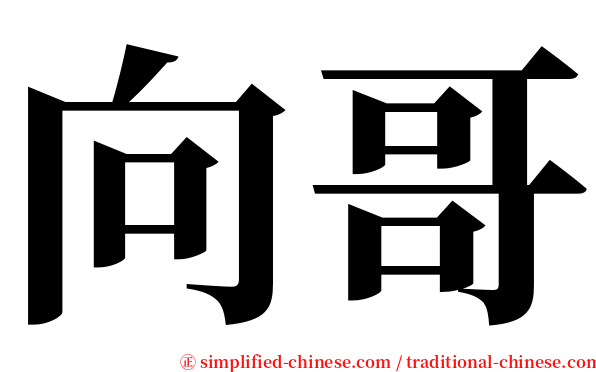 向哥 serif font