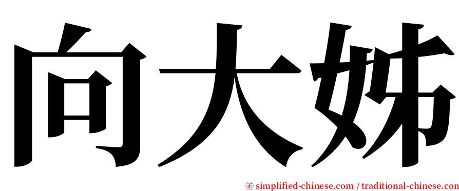 向大姊 serif font