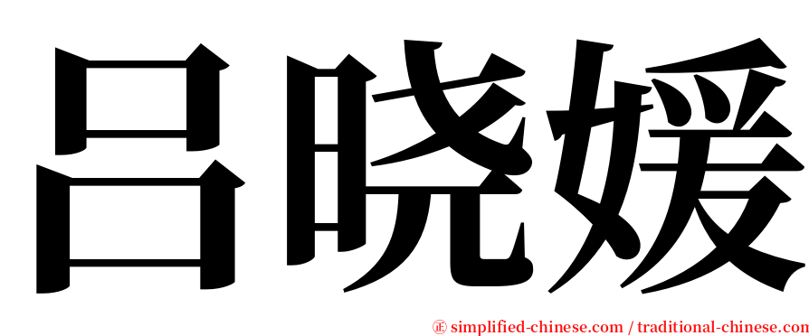 吕晓媛 serif font
