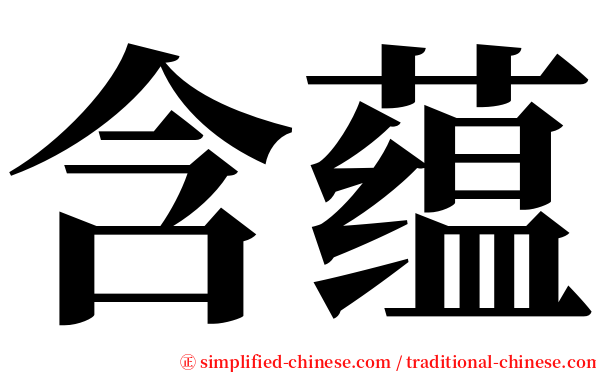 含蕴 serif font