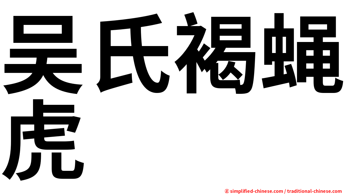 吴氏褐蝇虎