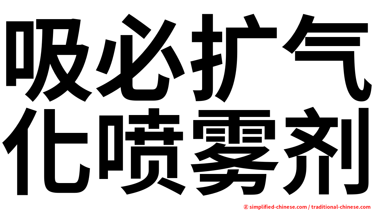 吸必扩气化喷雾剂