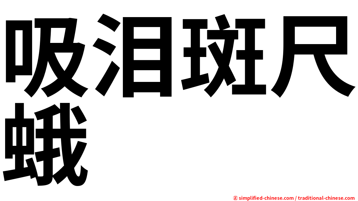 吸泪斑尺蛾