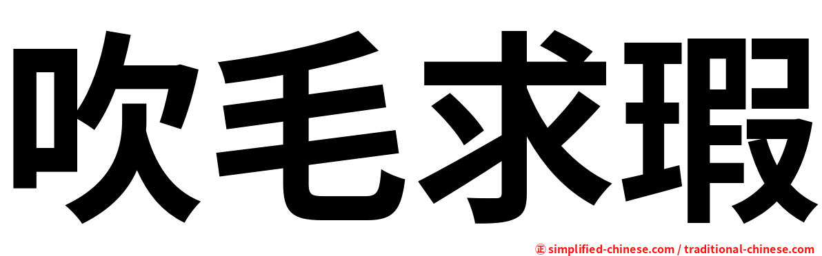 吹毛求瑕
