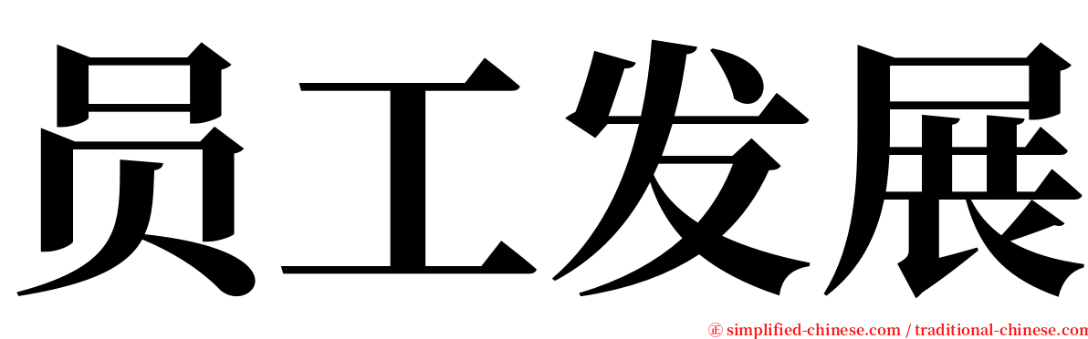 员工发展 serif font