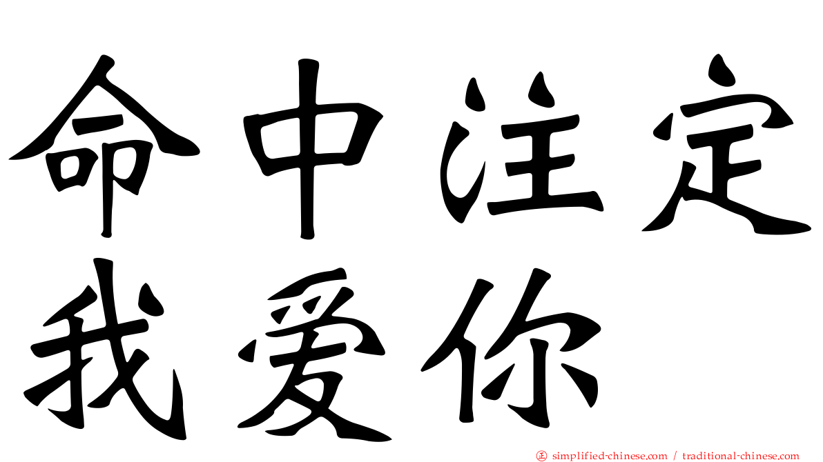 命中注定我爱你